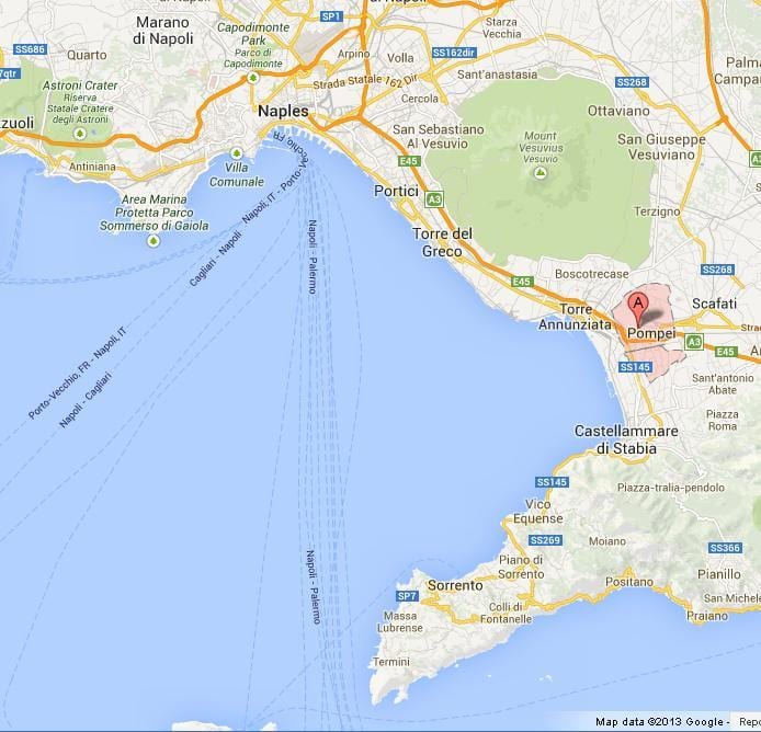 térkép bay-nápoly, olaszország