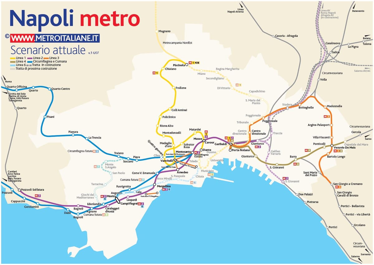 térkép nápoly metró