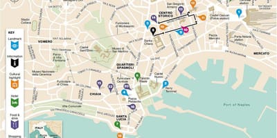 Térkép centro storico nápoly