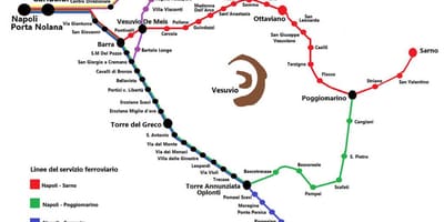 Nápoly vonat térkép
